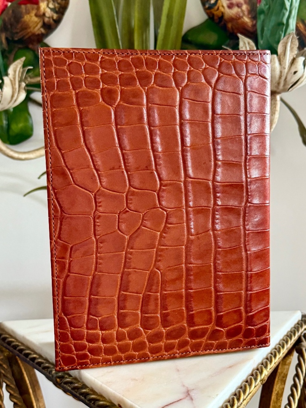 🤩 🤎 NWT Brahmin Sample Chestnut Baypoint Leather Journal Notebook 🤎🤩 - Picture 3 of 9